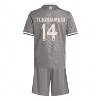 Camiseta Real Madrid Aurelien Tchouameni #14 Tercera Equipación Replica 2024-25 para niños mangas cortas (+ Pantalones cortos)